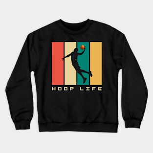 Vintage Retro Basketball, Basketball Crewneck Sweatshirt